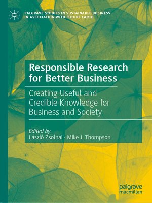 cover image of Responsible Research for Better Business
